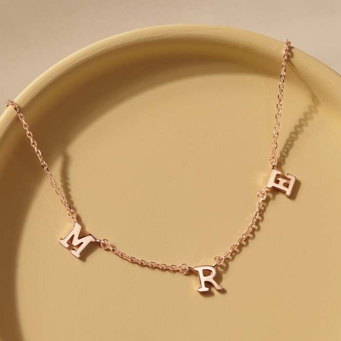 Spaced Letter Name Necklace