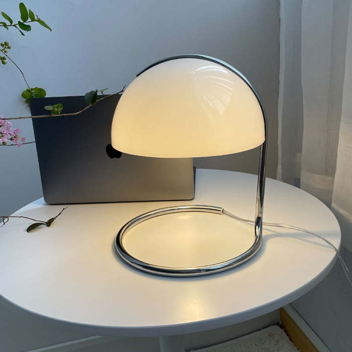 Nordic Metal Glass Shade Table Lamp