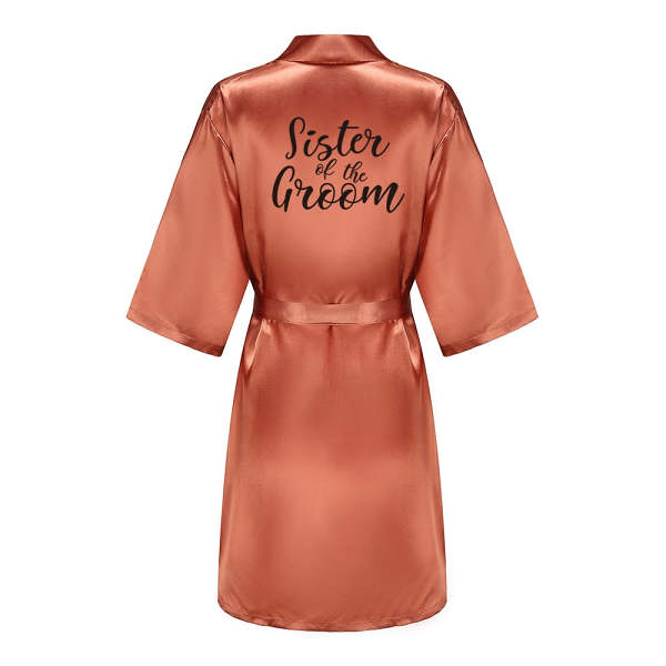 Caramel Satin Unique Bridesmaids Robe For Hen Party