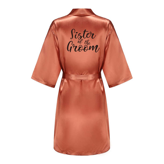 Caramel Satin Unique Bridesmaids Robe For Hen Party