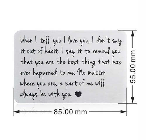 Metal Wallet Insert Card