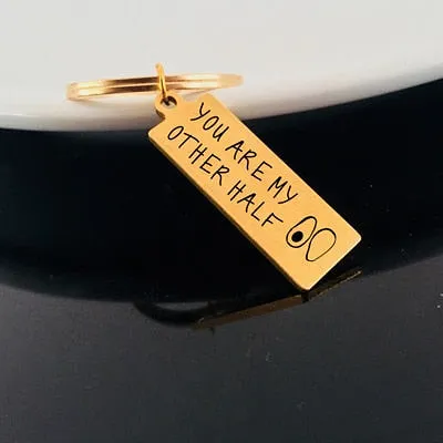YOU ARE MY OTHER HALF Engraved Key Chain for Couples