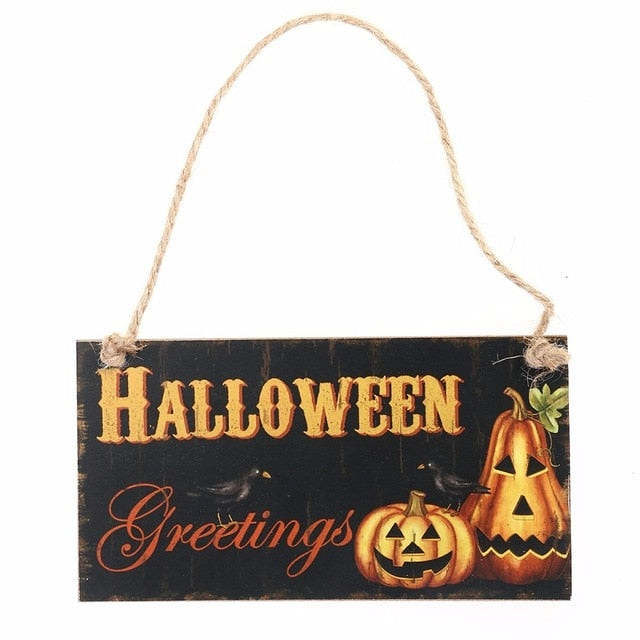 Happy Halloween Signs Wooden Plaque