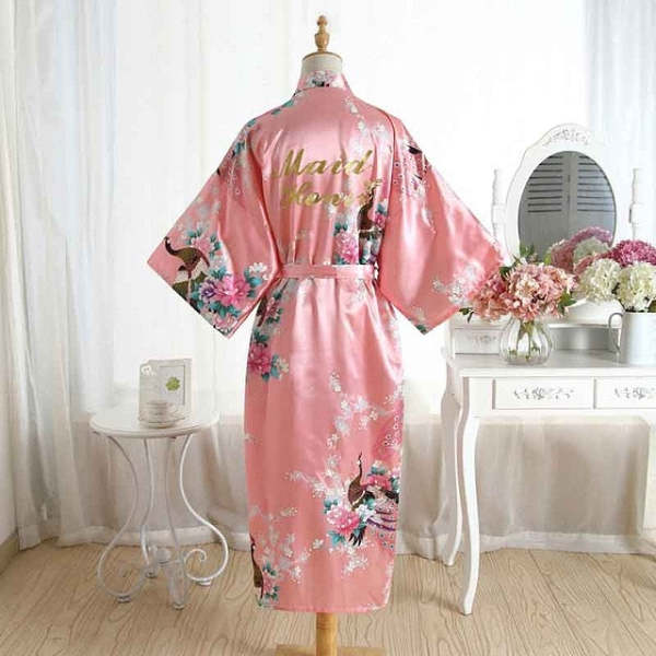 Bride And Bridesmaid Bridal Party Floral Kimono Robes