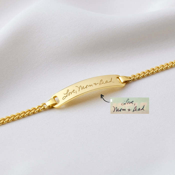 Personalized Handwriting Bracelet - Bar