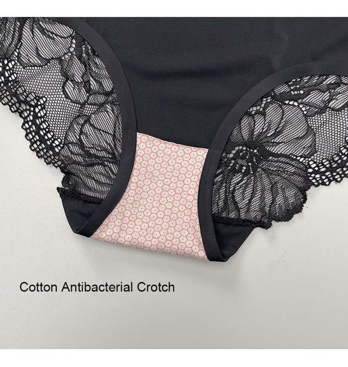 Minimalist Printed Sexy Ice Silk Matching Underwear Set For Couples