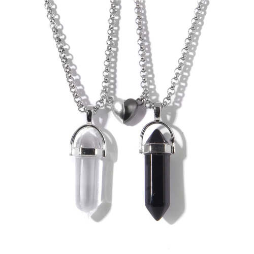 New Natural Stone Magnetic Couple Necklaces