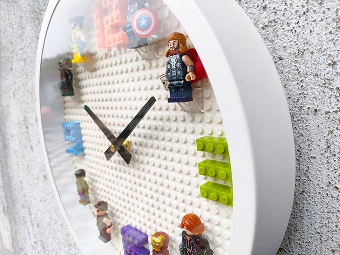 Building Blocks Superhero Wall Clock
