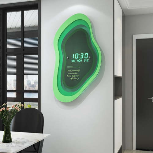 Neon LED Wall Cloud with Calendar & Temperature