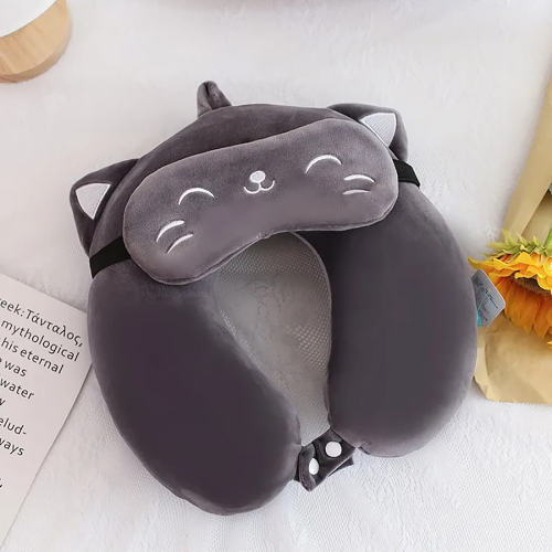 Kawaii Kitty Travel Pillow Set