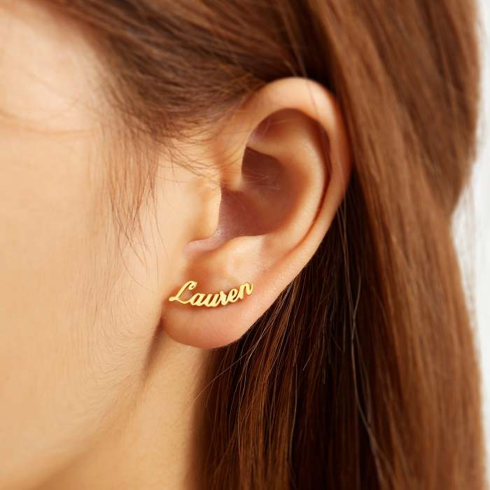 Custom Name Climber Earrings