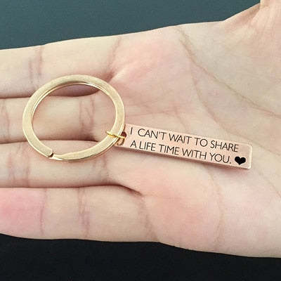 LIFETIME TOGETHER Engraved Key Chain for Couples