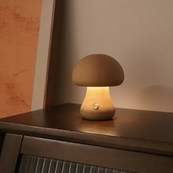 Whimsical Mushroom Night Table Light