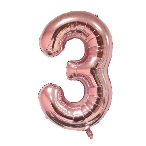 Number Foil Balloons 32 inches Gold Silver and Rose Gold