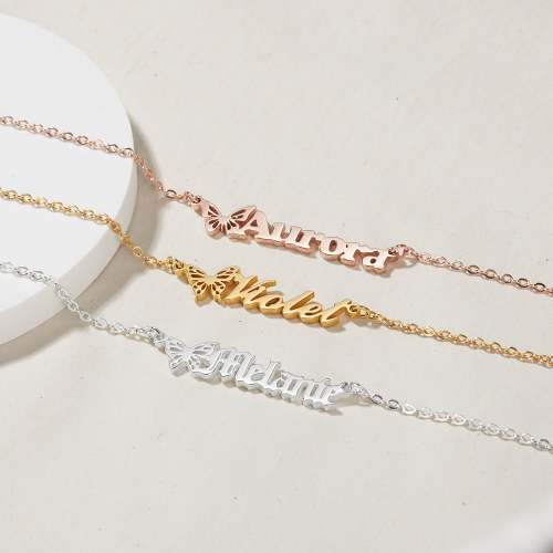 Butterfly Name Necklace
