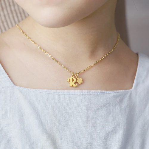 Initial Necklace for Tween Girl