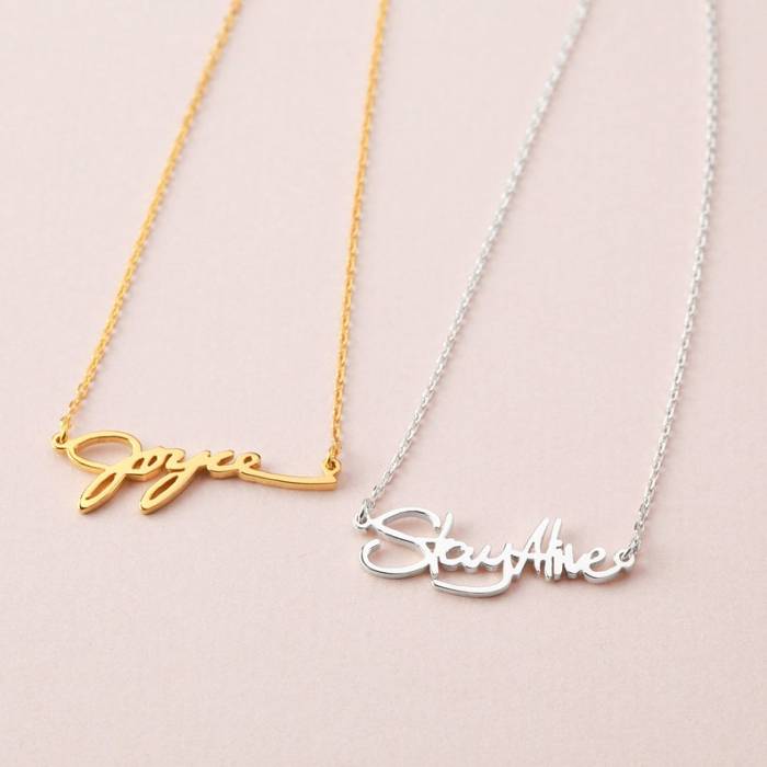 Personalized Handwriting Necklace - Large