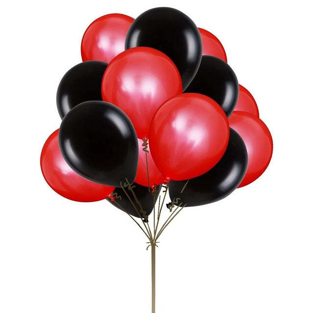 Black and Gold Balloons Decorations 30 Pcs/Set