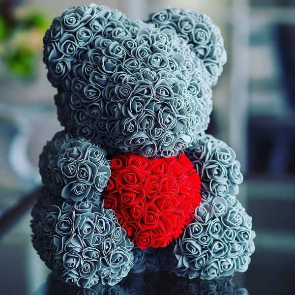Forever Rose Teddy Bear With Heart
