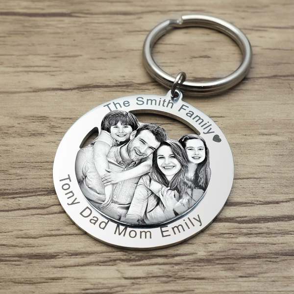 Custom Photo Keychain With Engraving