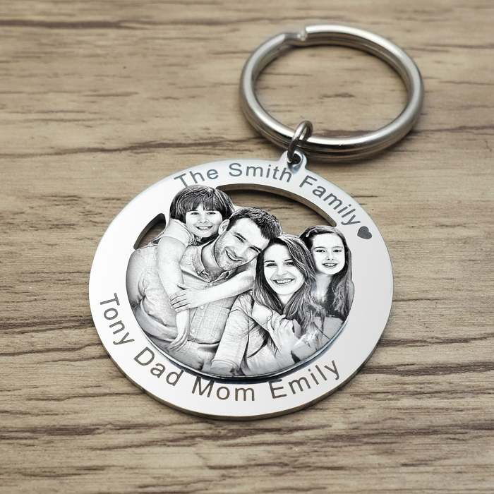Custom Photo Keychain With Engraving