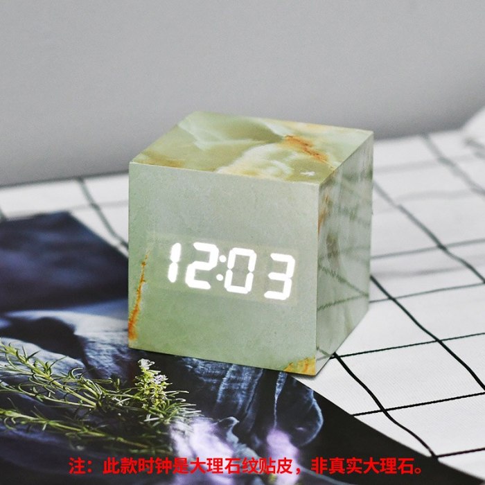 Imitation Pattern Electronic - Marble Alarm Clock