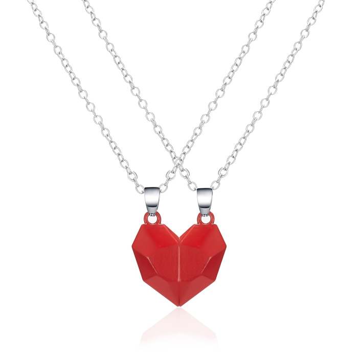 Magnetic Heart Couple Necklaces