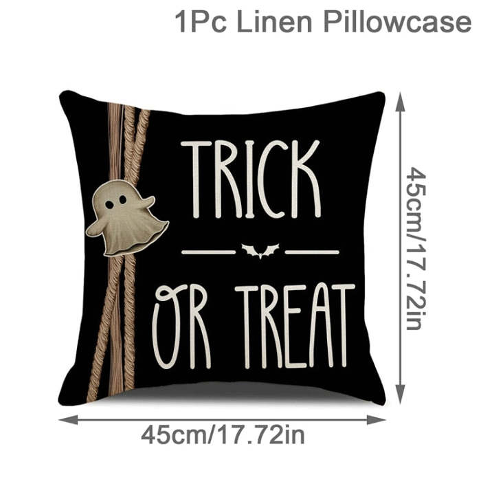 Halloween Theme Linen Cushion Covers