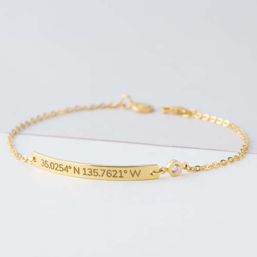 Custom Coordinates Bracelet