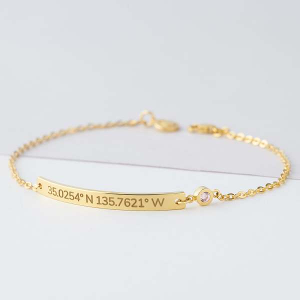 Custom Coordinates Bracelet