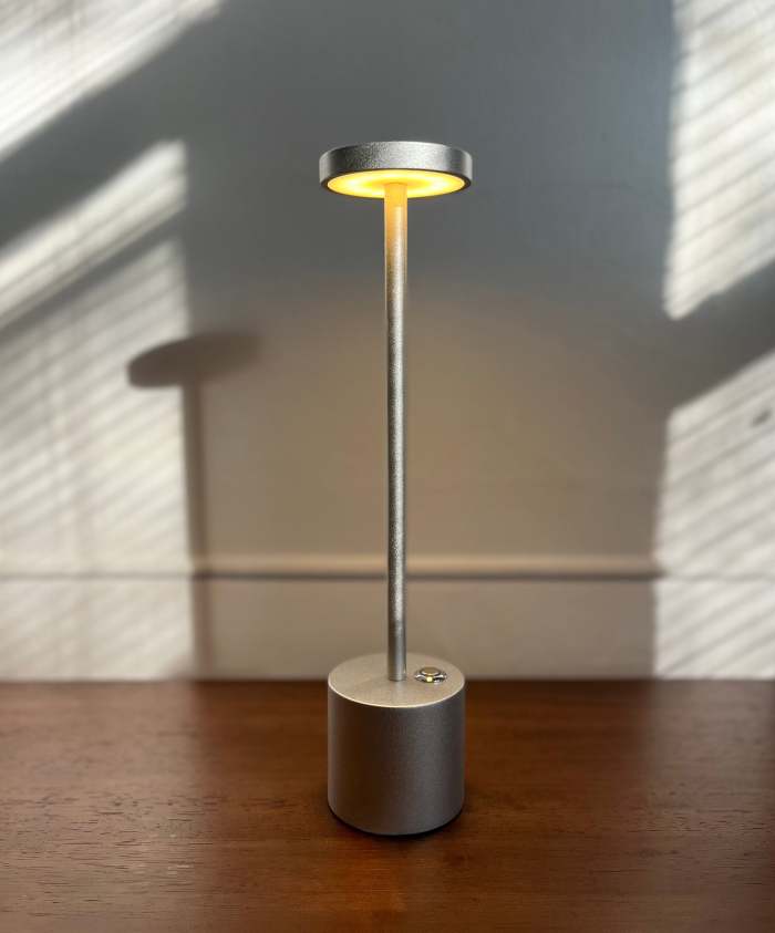 Sleek Metal Aluminum Table Lamp