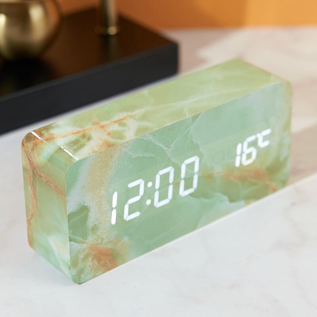 Imitation Pattern Electronic - Marble Alarm Clock