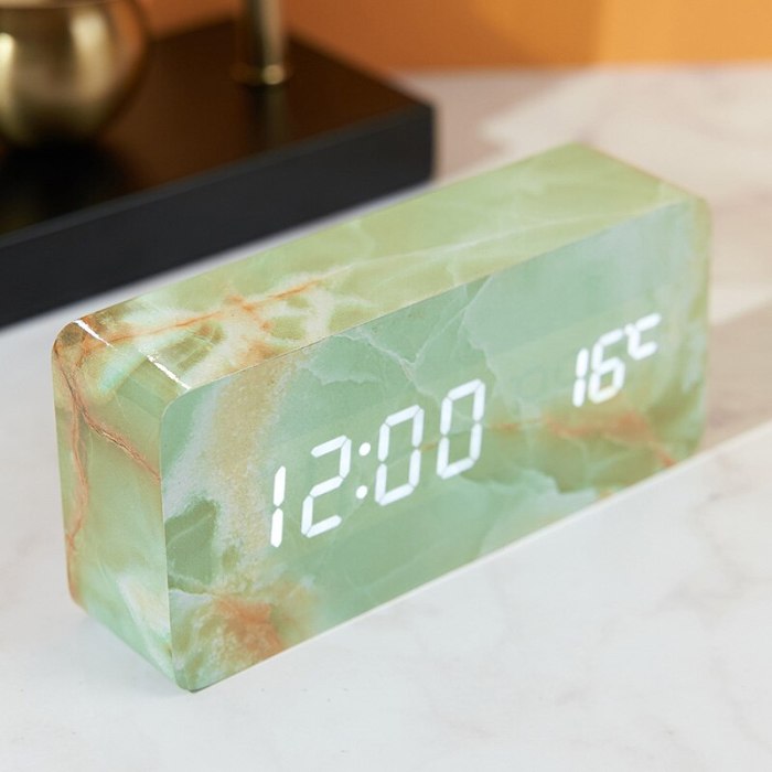 Imitation Pattern Electronic - Marble Alarm Clock