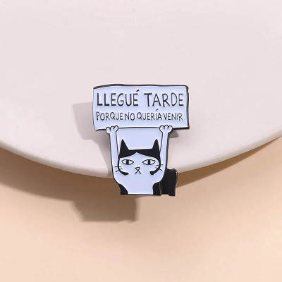 I'm Late Cat Pin
