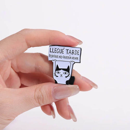 I'm Late Cat Pin
