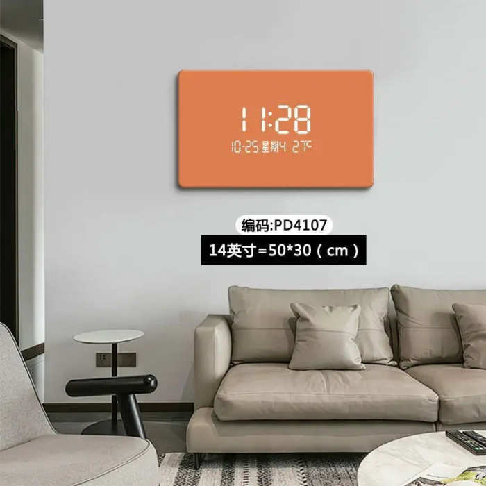 Solid Color Digital LED Wall Clock