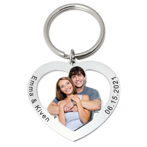 Custom Photo Keychain With Engraving