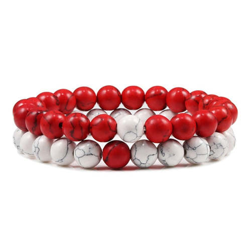 Red Jasper Beads Bracelet Set