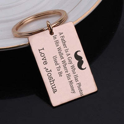 Personalized Keychain For Dad