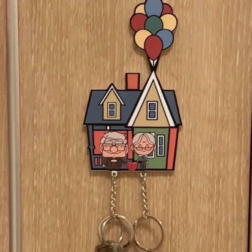 Cartoon Couple Keychain with Holder