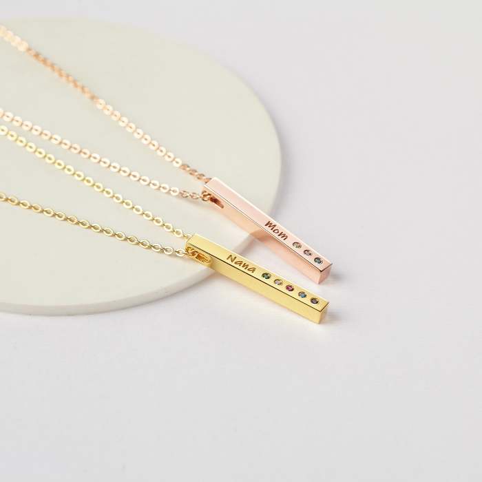 Mothers Necklace With Birthstones