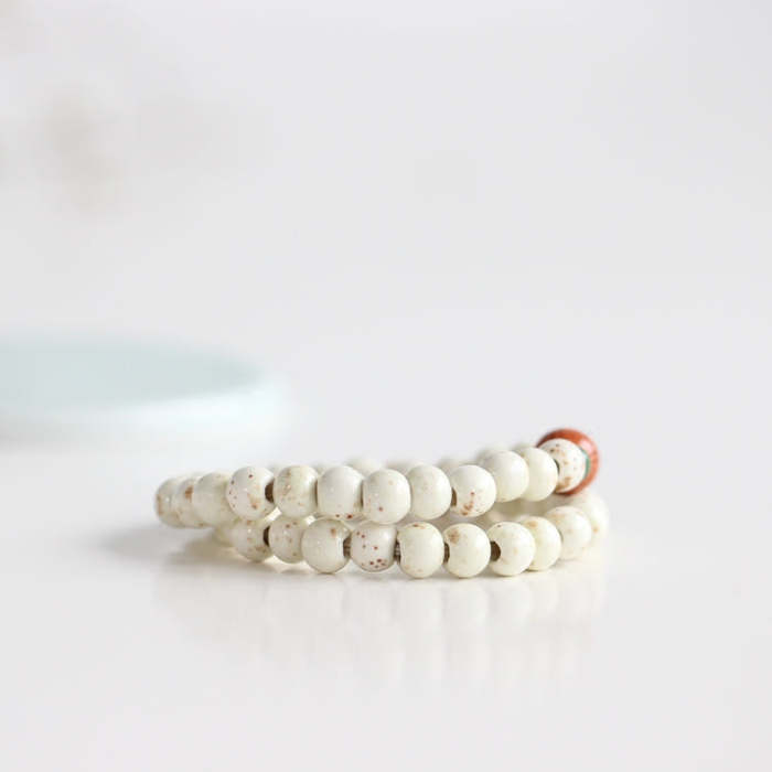 White Ceramic Beads Couple Bracelet