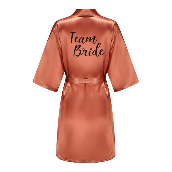 Caramel Satin Unique Bridesmaids Robe For Hen Party