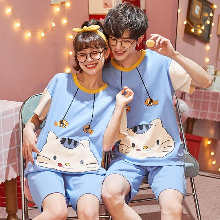 Cute Summer Couple Pajamas Set