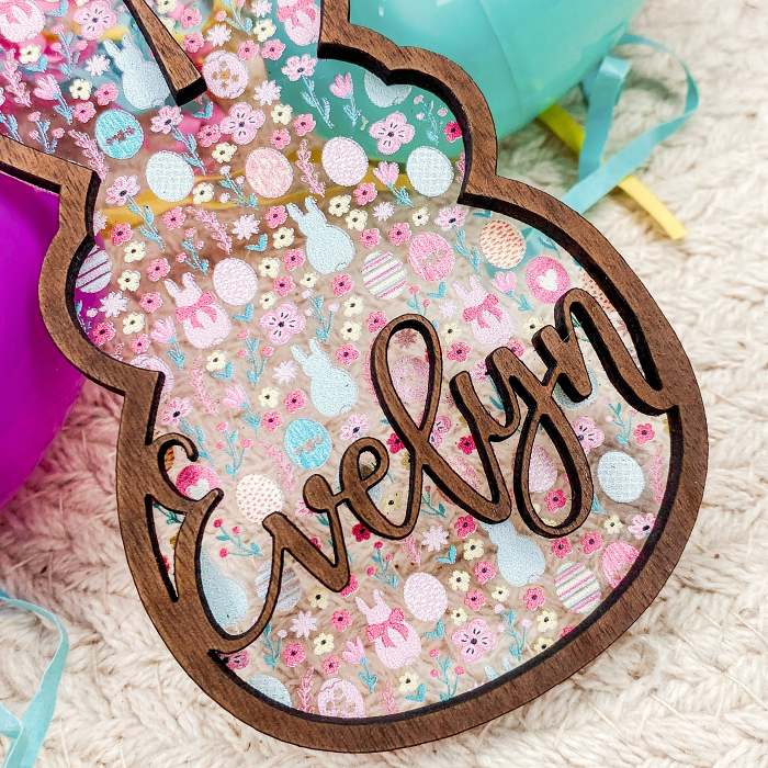 2024 Easter Basket Bunny Tag - Personalized