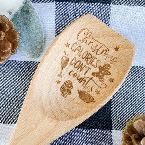 Christmas Calories Don't Count Wooden Spoon