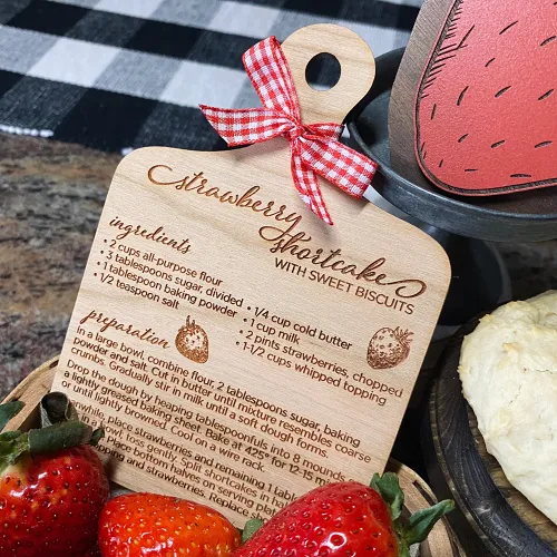 Strawberry Shortcake  Mini Cutting Board