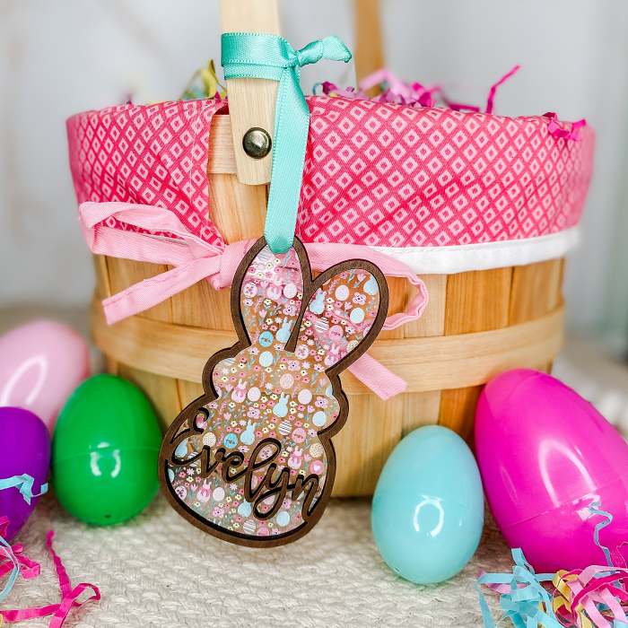 2024 Easter Basket Bunny Tag - Personalized