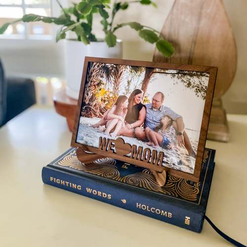 We Love Mom Picture Frame on Easel Stand