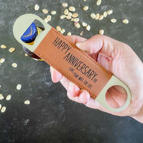 Happy Anniversary Wife for Life Beer Bottle Opener